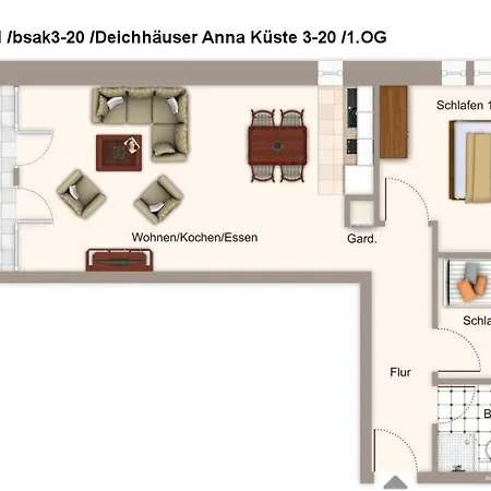 Apartment Deichhaeuser Anna Kueste Deichhaeuser Anna Kueste 3-20 *